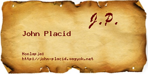 John Placid névjegykártya